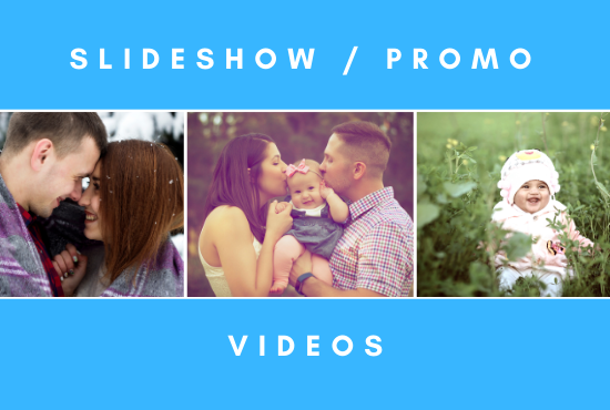 slideshow with photos music and text