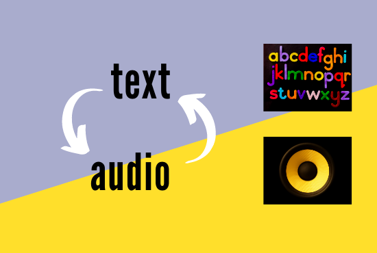 text to audio and audio to text transcription